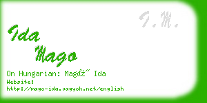 ida mago business card